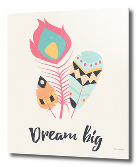 Dream big tribal feathers
