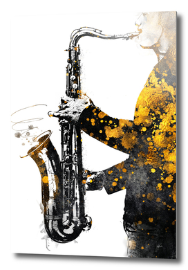 Saxophone music art gold and black #saxophone #music