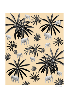 Palm Tree Elephant Jungle Pattern #2 (Kids Collection)