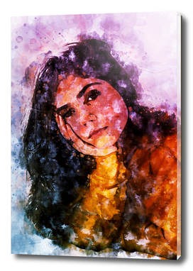 Woman, watercolor portrait