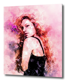 Woman, watercolor portrait