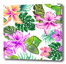 Fancy Tropical Floral Pattern
