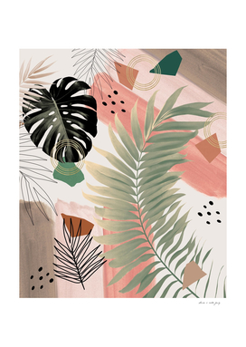 Palm Leaf Summer Glam #1 #tropical #decor #art