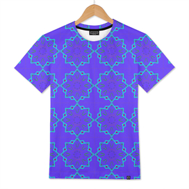 geometric tile retro pattern using blue and cyan