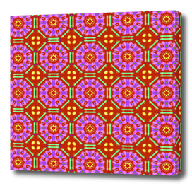 tile geometric pattern using red, pink, green colors