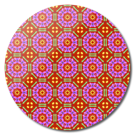 tile geometric pattern using red, pink, green colors