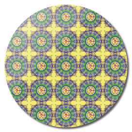 seamless geometric  pattern using yellow, green, blue colors