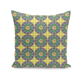 seamless geometric  pattern using yellow, green, blue colors