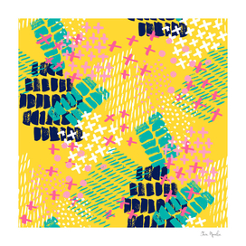 Abstract Colorful Doodle Pattern