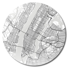 New york city map white
