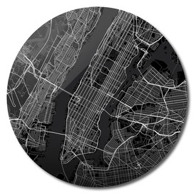 New york city map black