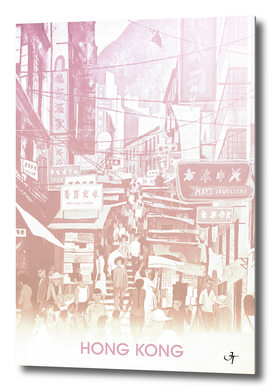 Vintage Travel Poster Hong kong