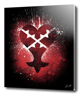 Kingdom Hearts Brushed Heartless Emblem