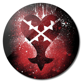 Kingdom Hearts Brushed Heartless Emblem