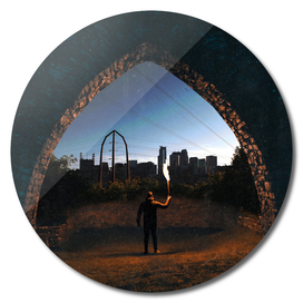 Portal to Minneapolis Minnesota Skyline
