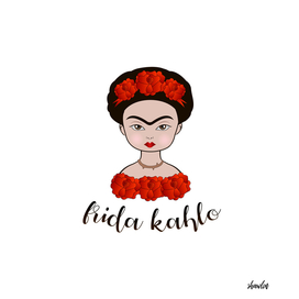 Frida Kahlo cartoon portrait