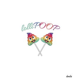 Unicorn poop shaped lollipop