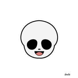 Funny baby skull smiling