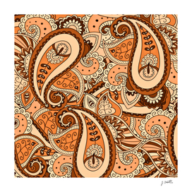 African Pattern No22 Brown