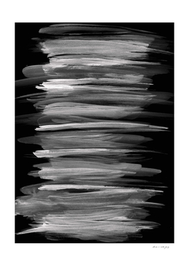 Gray White on Black Abstract Minimalism #1 #minimal #ink