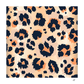 leopard pattern funny drawing seamless pattern