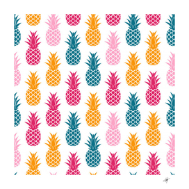 tropic fruit pineapple seamless pattern design vector
