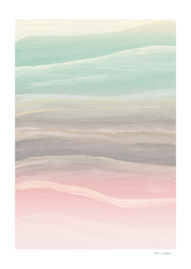 Pastel Watercolor Waves Abstract #1 #painting #decor #art