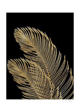 Palm Leaves Finesse Line Art with Gold Foil #1 #minimal