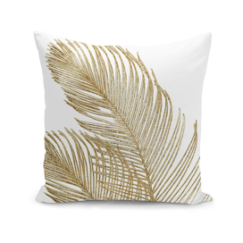 Palm Leaves Finesse Line Art with Gold Foil #2 #minimal