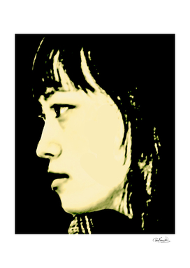 Pop Art Style Asian Woman Portrait
