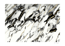 Classic White Marble Gold Foil Glam #1 #marble #decor #art