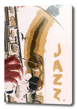 Jazz Saxophone Illustration