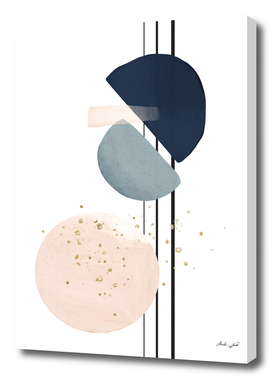 Abstract Study Blush and Navy Blue II