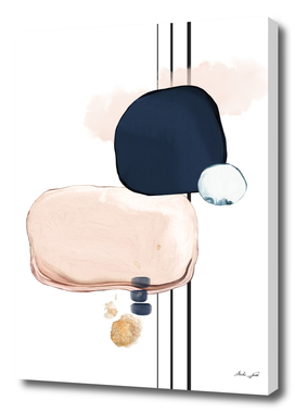 Abstract Study Blush and Navy Blue