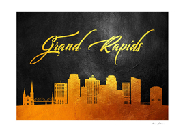 Grand Rapids Michigan Gold Skyline