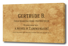 Gertrude's Business Card