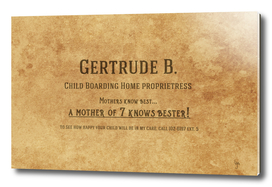 Gertrude's Business Card