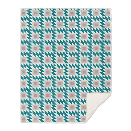 Abstract Contemporary Geometric Pink and Green Retro Pattern