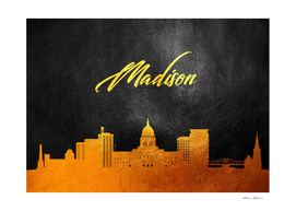 Madison Wisconsin Gold Skyline