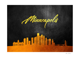 Minneapolis Minnesota Gold Skyline