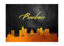Providence Rhode Island Gold Skyline