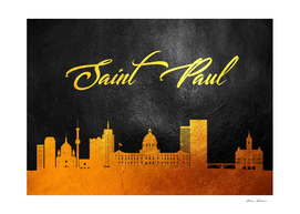 Saint Paul Minnesota Gold Skyline