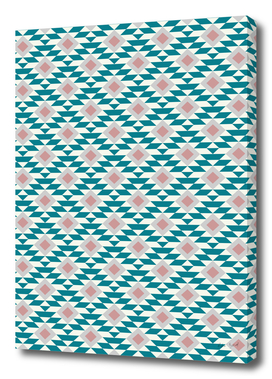 Abstract Geometric Pink and Green Retro Pattern 03