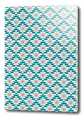 Abstract Geometric Pink and Green Retro Pattern 03