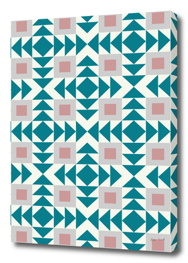Abstract Modern Geometric Pink and Green Retro Pattern 04