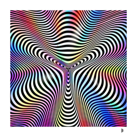 Multi-colored hypnotic pattern