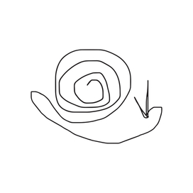 line drawing - snail