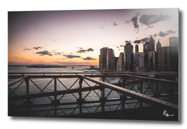 Sunset from the Brooklyn Bridge