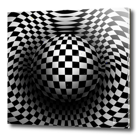 Chequered sphere