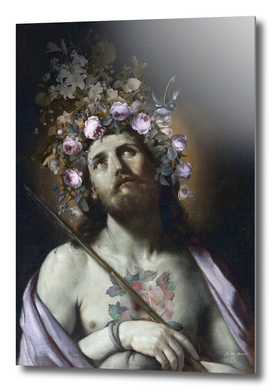 Christ with flowers